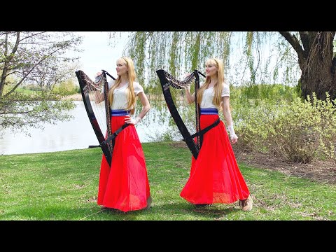 Battle Hymn of the Republic (Mine Eyes Have Seen the Glory) – Harp Twins, Camille and Kennerly
